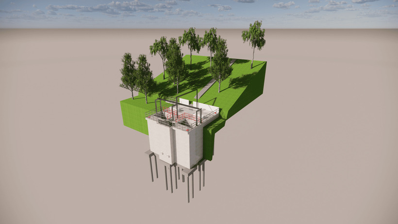 bangunan intake mitra karawang insdustrial estate kim karawang