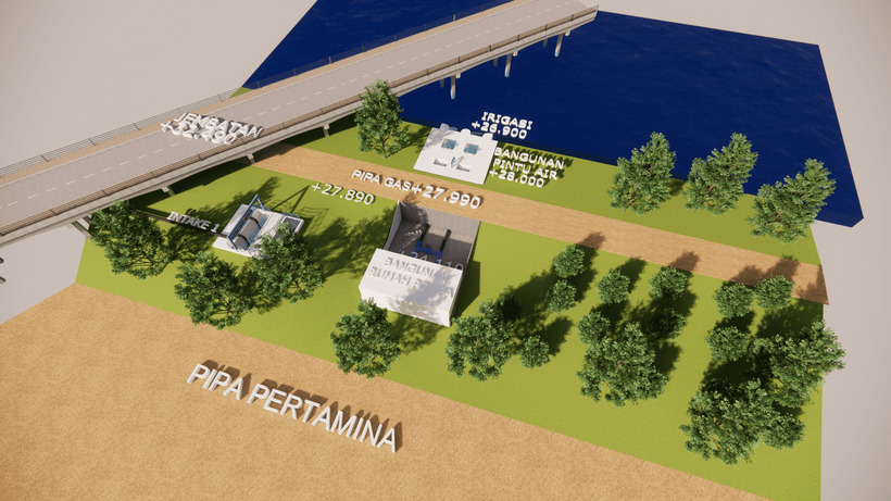 bangunan intake mitra karawang insdustrial estate kim karawang